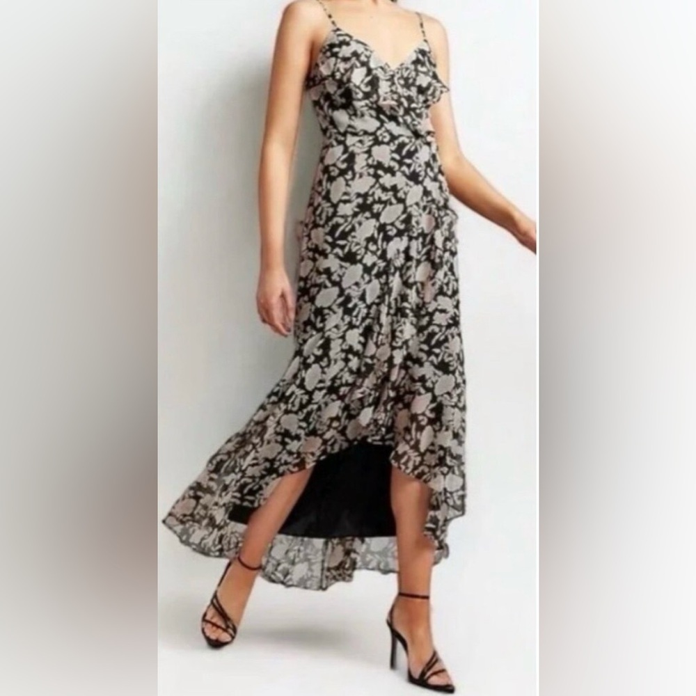 Floral Black and White Women's Skirt